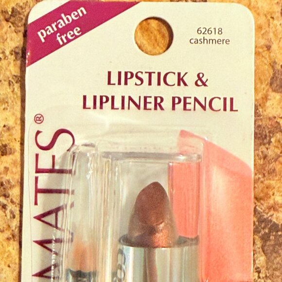 Colormates Lipstick Lipliner Pencil Set Cashmere Paraben Free Vitamin E Aloe New - Picture 2 of 8